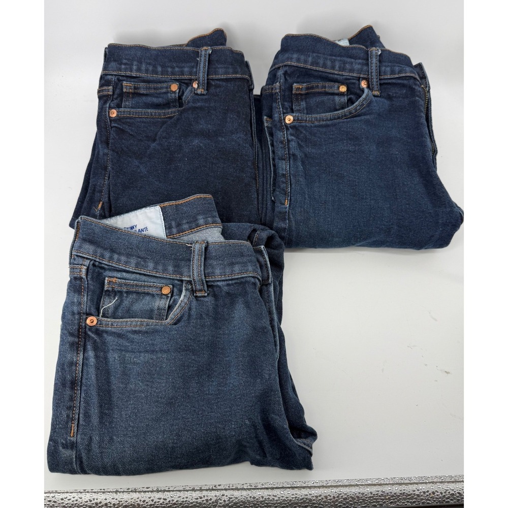 Lot of 3 HM Mens Skinny Fit Jeans‎ Dark Wash Indigo Denim 29x32 30x32 Bundle